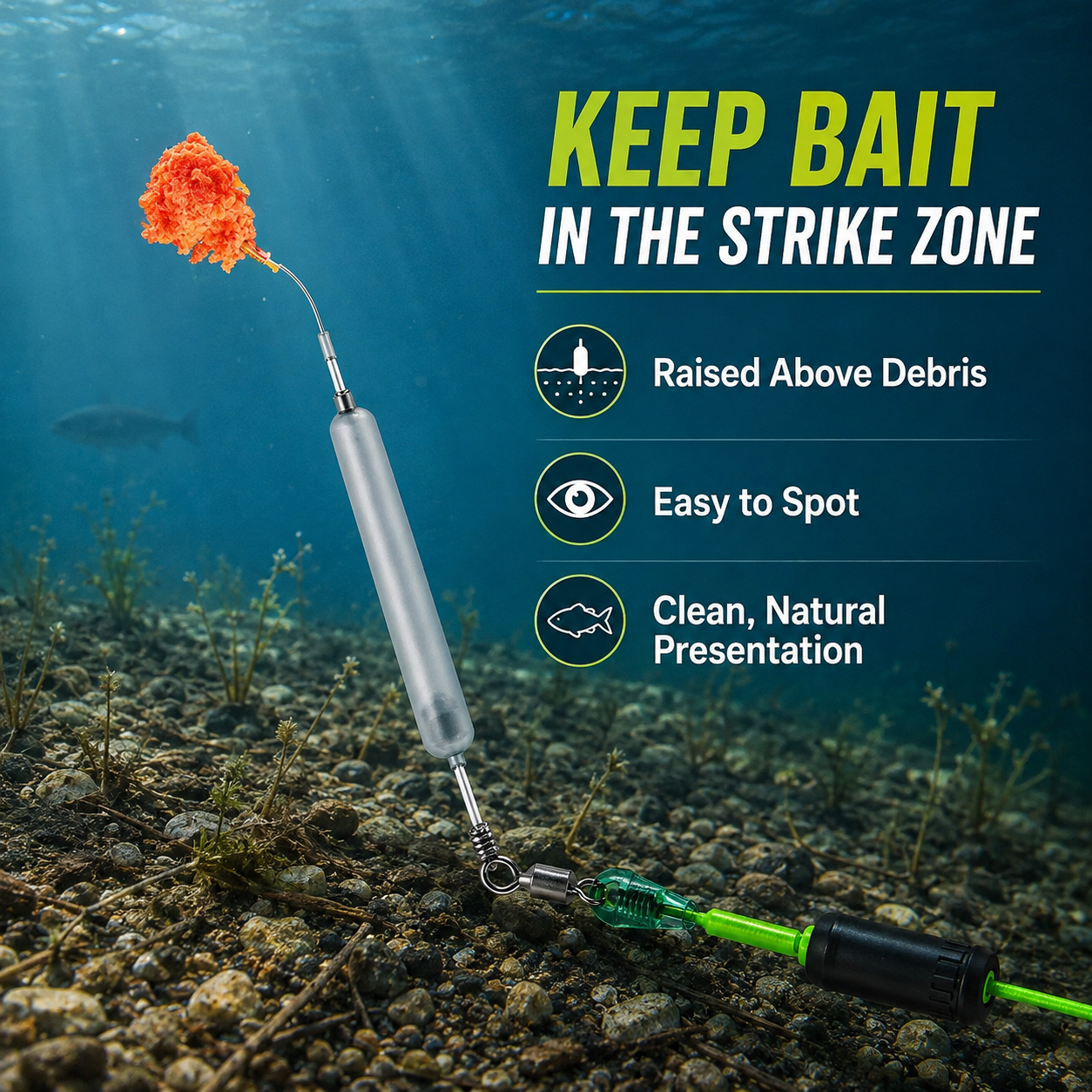 🎣 Pre-Tied Off Bottom Fishing Rig | Anti-Snag Floating Bottom Hook Leaders
