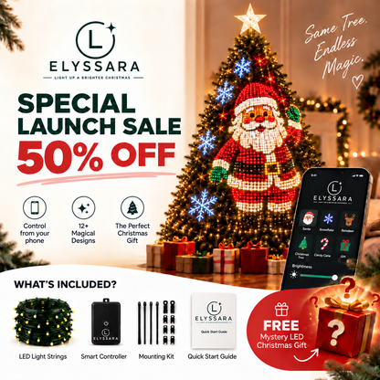 Elyssara Smart Animated Christmas Tree Lights