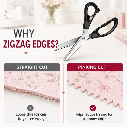 Stainless Steel Zig Zag Scissors with Serrated Teeth - Perfect for DIY Crafts✂️