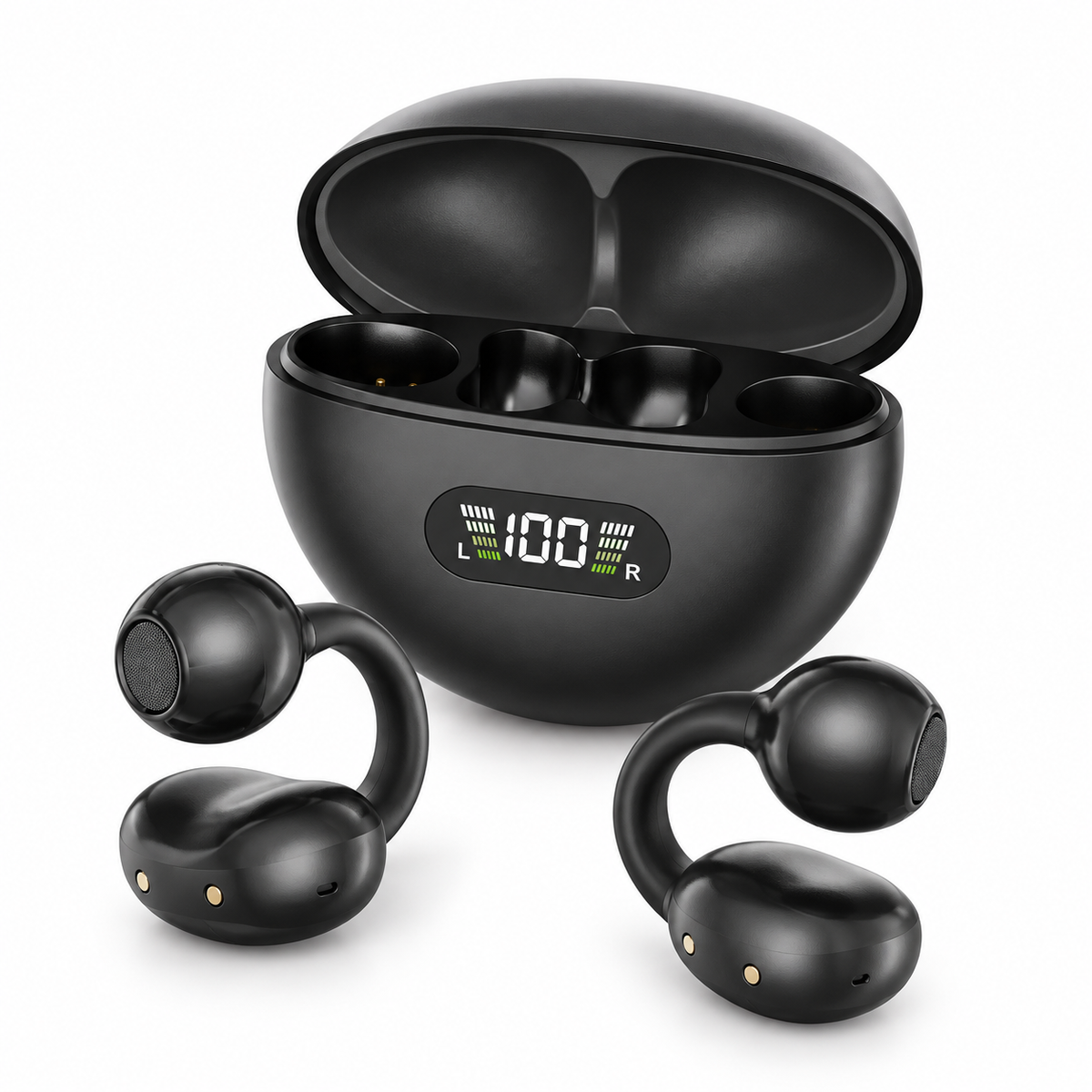 🎧👂Open-Ear Clip-On Bluetooth Earbuds – all-day comfort, immersive sound, leakage control, 8-10h battery, touch control. No ear pain! 🔋💪