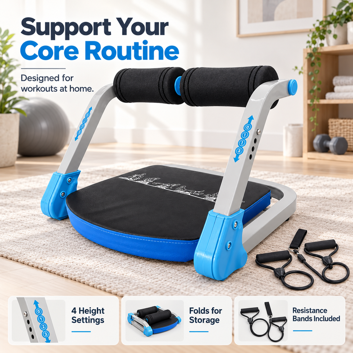 Elyssara Assisted Sit-Up & Ab Trainer