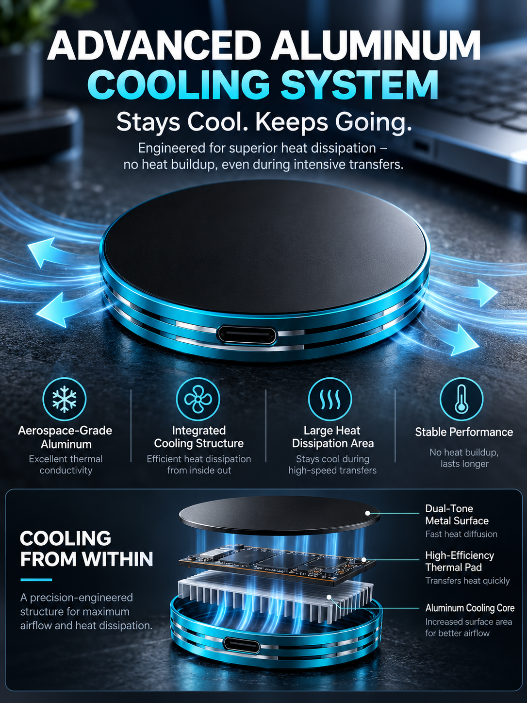 C Magnetic Anti-Lost Portable SSD External Solid State Drive