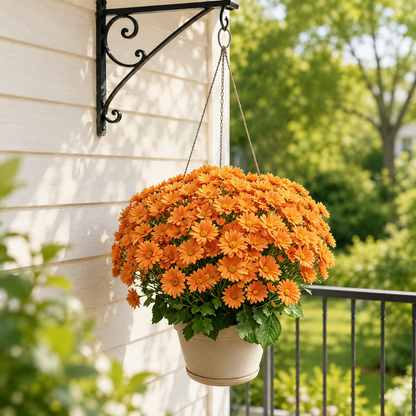 🌼- Artificial Outdoor Sunset Mums Flowers - UV resistant, Waterproof, Windproof