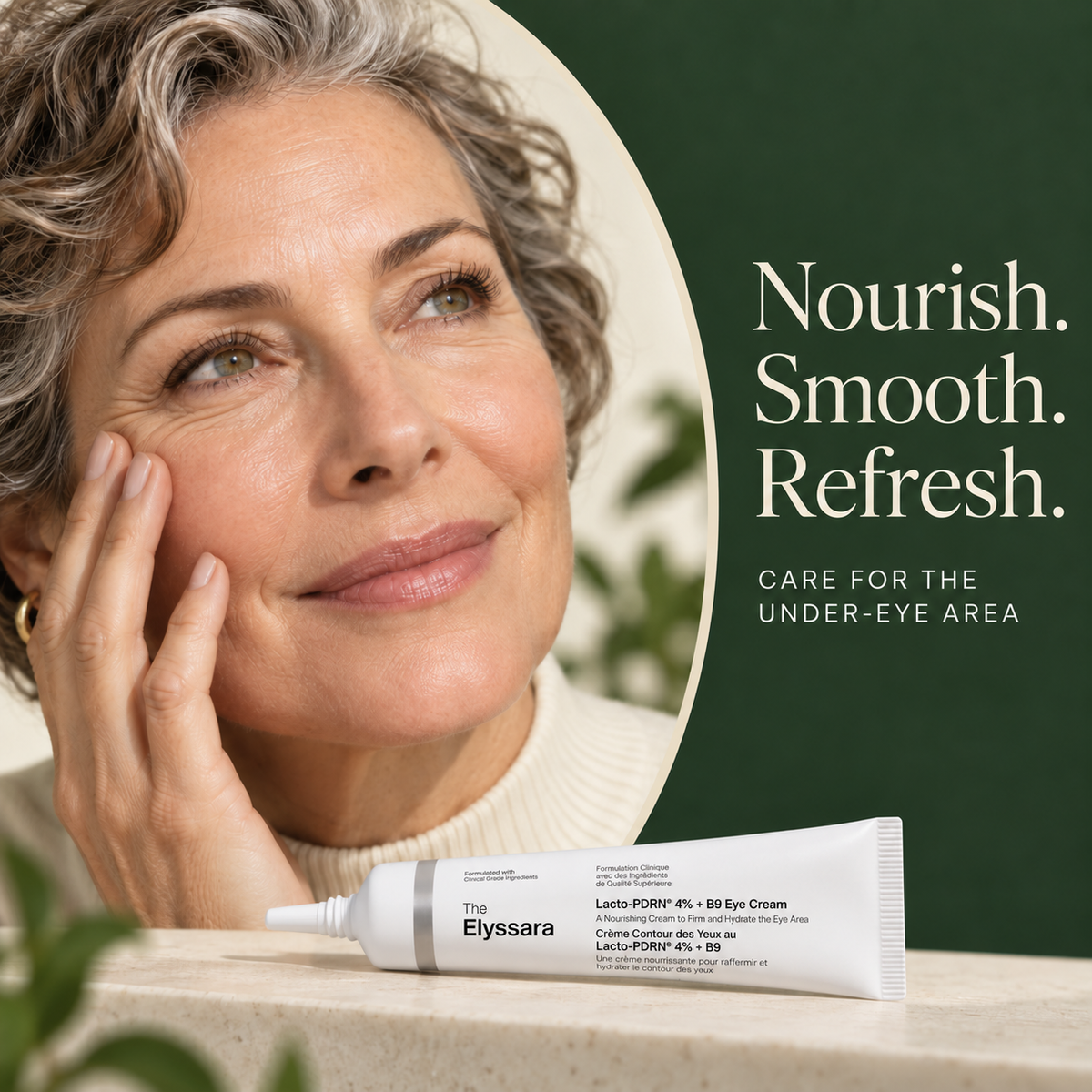 The Elyssara Lacto-PDRN 4% + B9 Eye Cream - Firming & Brightening Eye Care