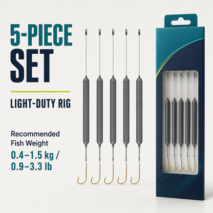 🎣 Pre-Tied Off Bottom Fishing Rig | Anti-Snag Floating Bottom Hook Leaders