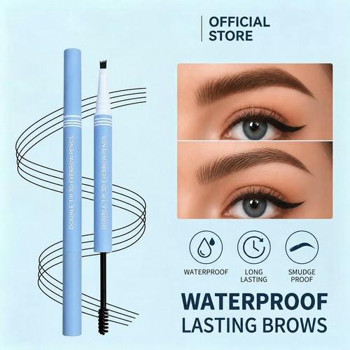 Waterproof 2-in-1 Micro-Fork Eyebrow Pen & Tinted Gel