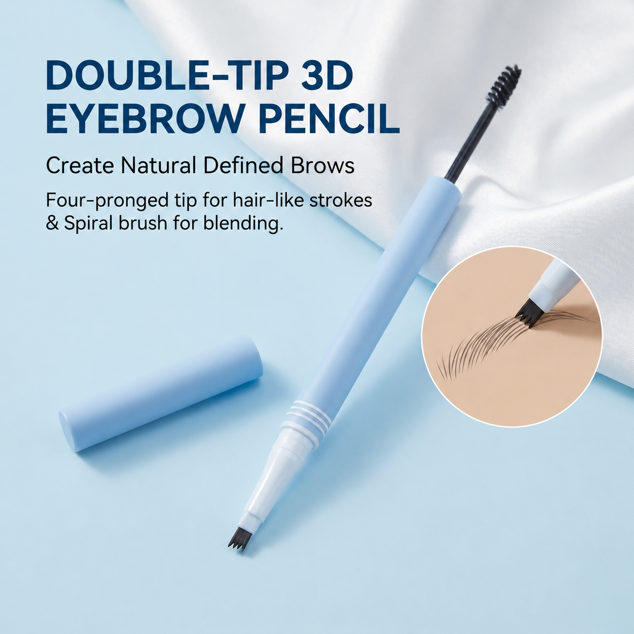Waterproof 2-in-1 Micro-Fork Eyebrow Pen & Tinted Gel