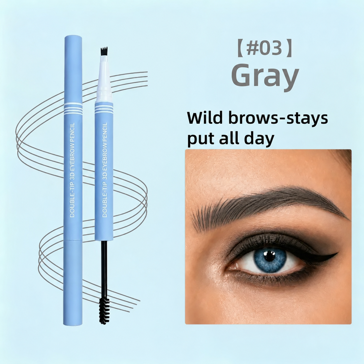 Waterproof 2-in-1 Micro-Fork Eyebrow Pen & Tinted Gel