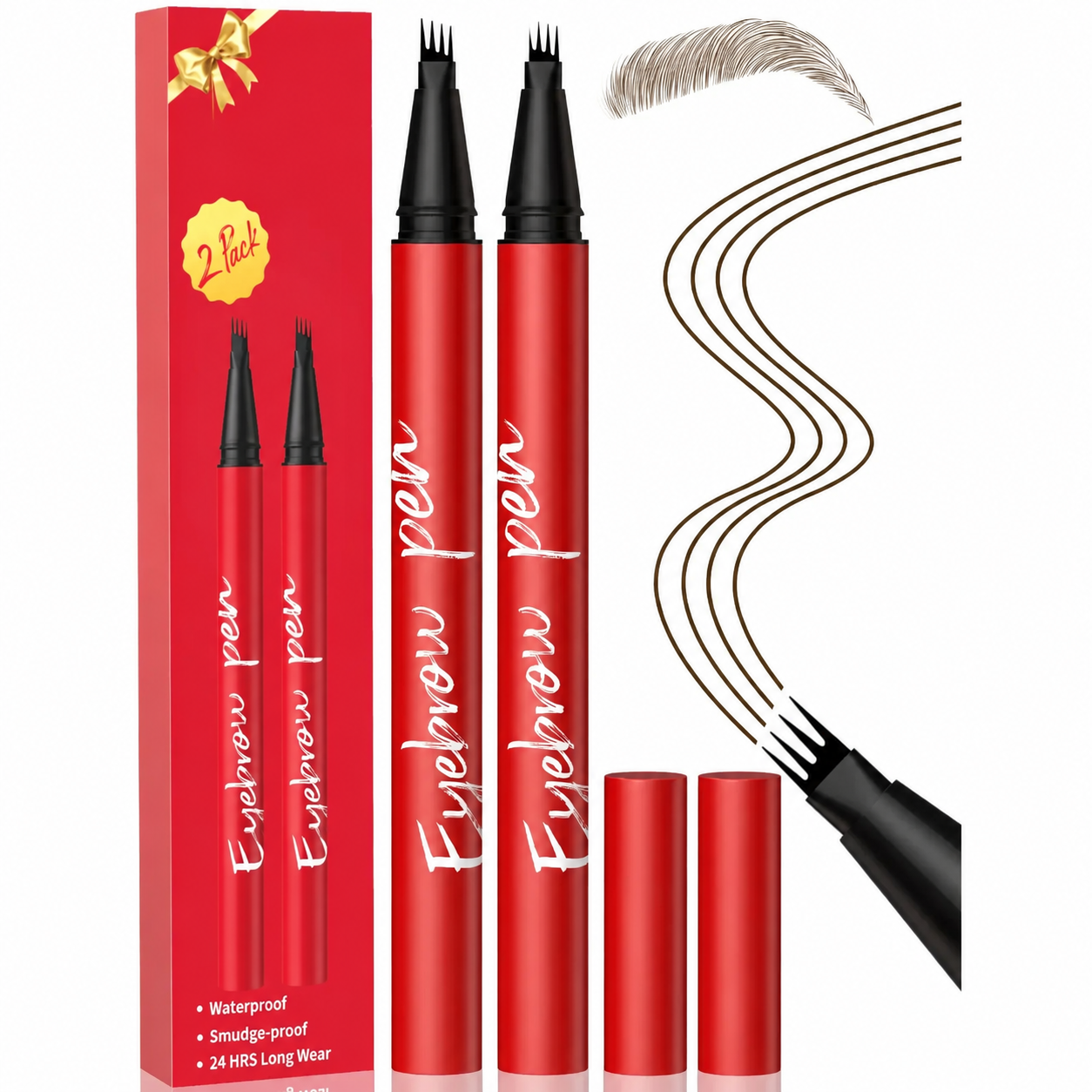 Elyssara Beauty 2-Pack Eyebrow Pens – Natural Hair-Like Strokes