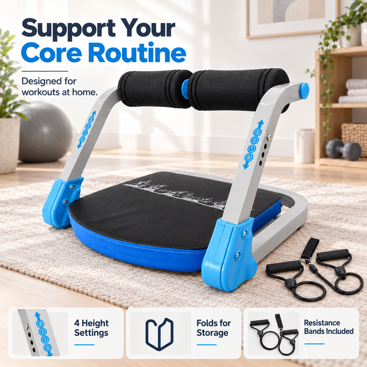 Elyssara Assisted Sit-Up & Ab Trainer