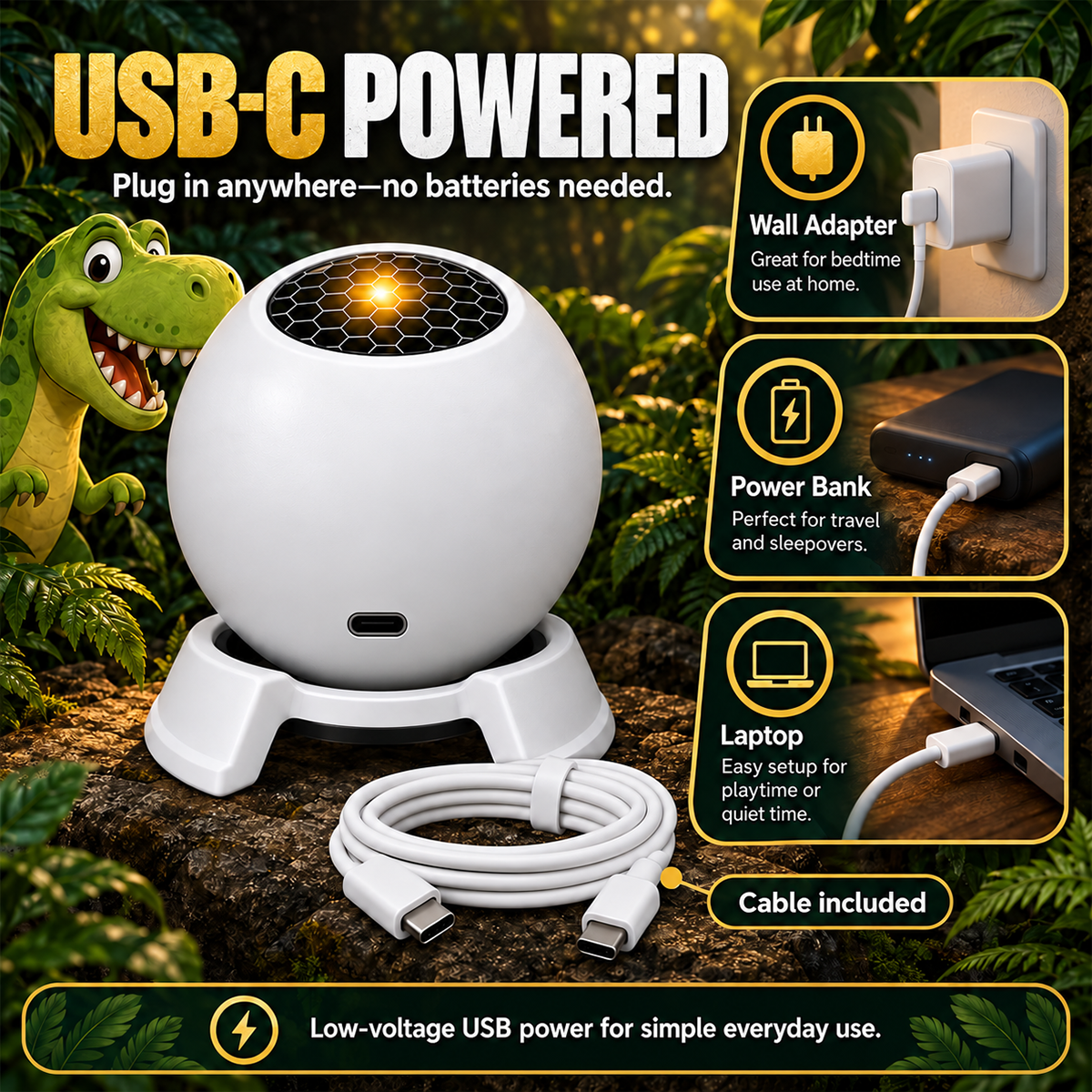 360° Dinosaur Star Projector – Turn Bedtime Into an Adventure