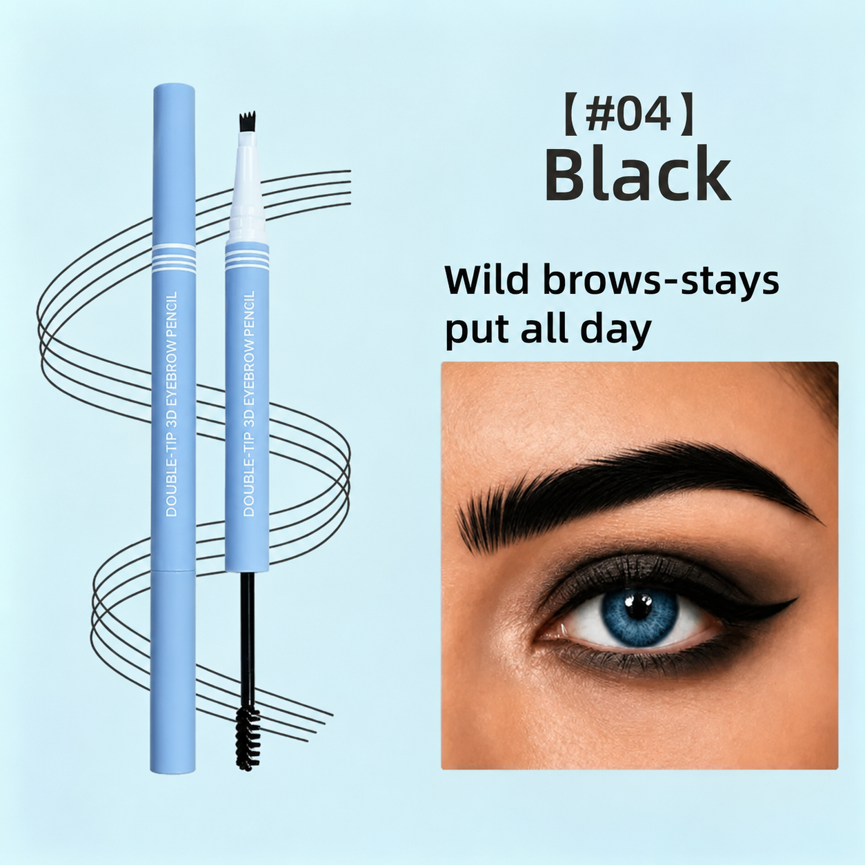 Waterproof 2-in-1 Micro-Fork Eyebrow Pen & Tinted Gel
