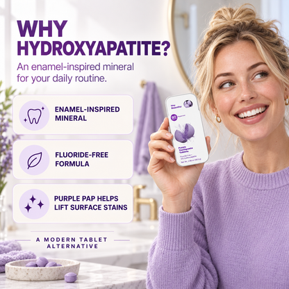 Elyssara Purple Toothpaste Tablets w/ Hydroxyapatite & PAP (90)