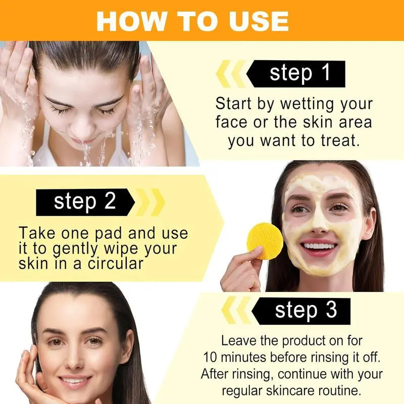 Turmeric & Kojic Acid Cleansing Pads,20pcs🟡