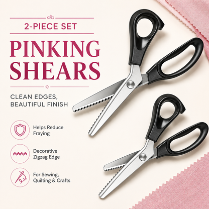 Stainless Steel Zig Zag Scissors with Serrated Teeth - Perfect for DIY Crafts✂️