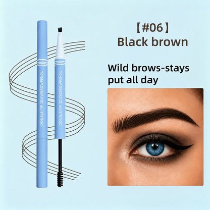 Waterproof 2-in-1 Micro-Fork Eyebrow Pen & Tinted Gel