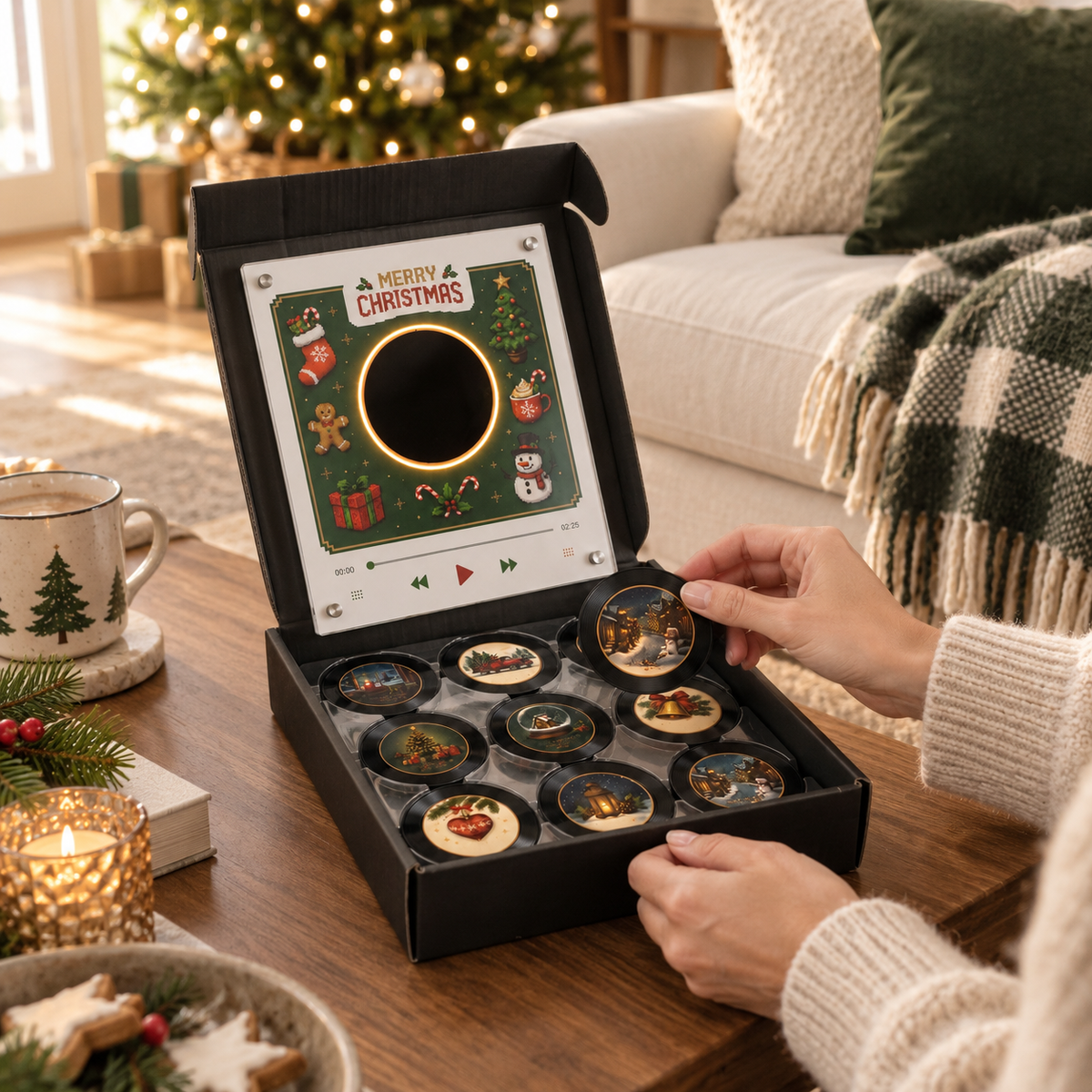 Christmas Vinyl Player Set