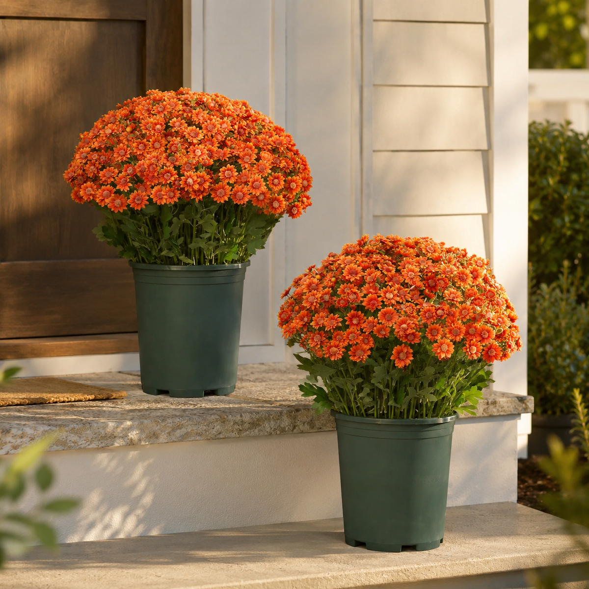 🌼- Artificial Outdoor Sunset Mums Flowers - UV resistant, Waterproof, Windproof