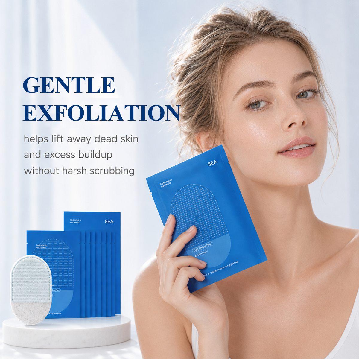 Body Exfoliating Scrub Pads For Bumpy Flaky Skin 8 Pack
