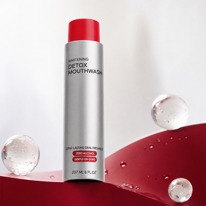 Advanced Stain-Lifting Whitening Mouthwash: Visible Debris Removal & Fresh Breath