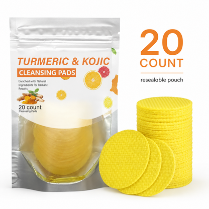 Turmeric & Kojic Acid Cleansing Pads,20pcs🟡