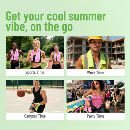 Cooling Towels & XL Menthol Cooling Wipes for Summer Heat, Sports, Travel & Outdoor Relief