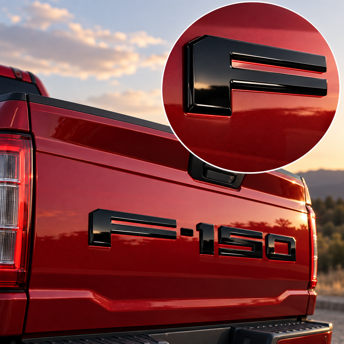 3D Raised Tailgate Letters – Premium ABS Overlay Trim Stickers