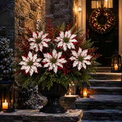 🌺🎄Christmas Poinsettia Planter Inserts
