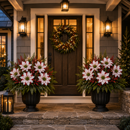 🌺🎄Christmas Poinsettia Planter Inserts