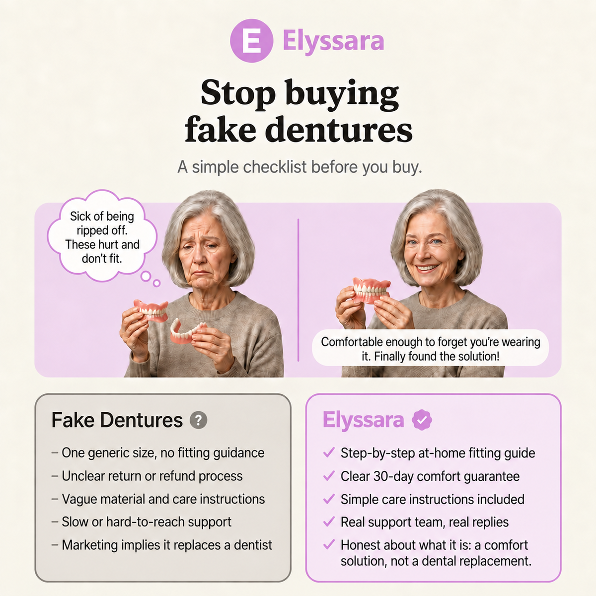Elyssara Custom Denture Set