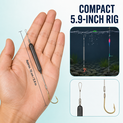 🎣 Pre-Tied Off Bottom Fishing Rig | Anti-Snag Floating Bottom Hook Leaders