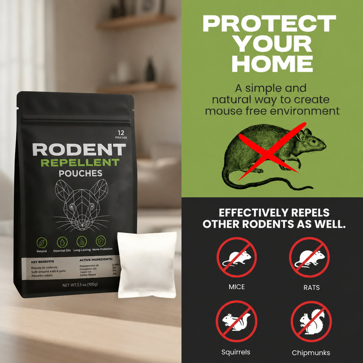 Rodent Repellent Pouches