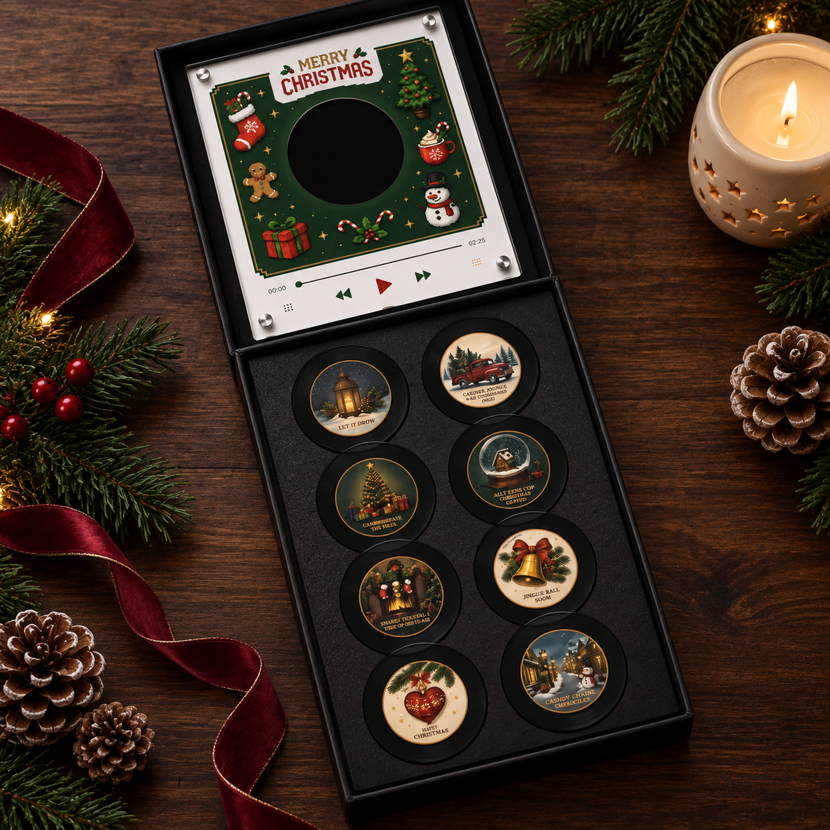 Christmas Vinyl Player Set