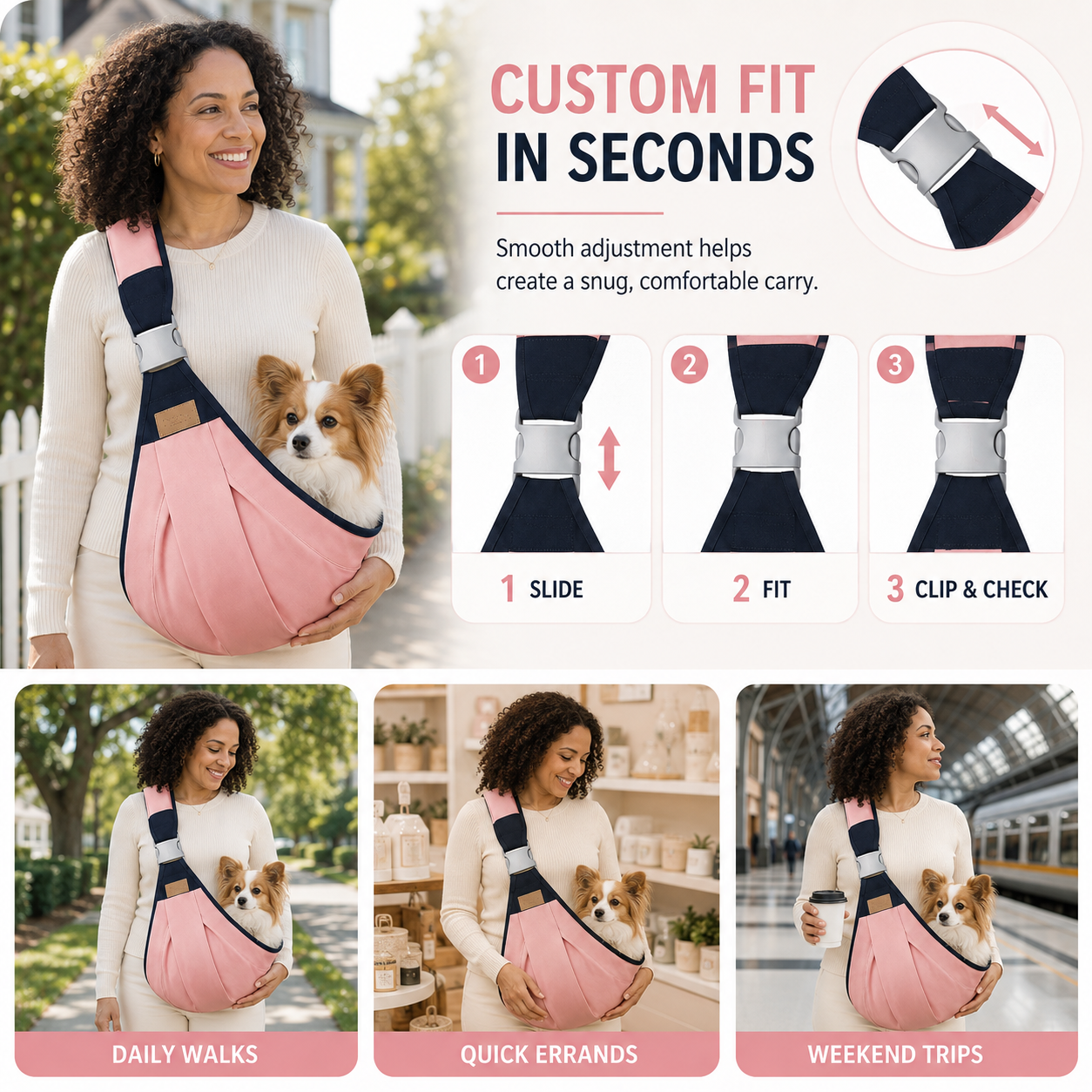 Adjustable single-shoulder portable strap | Lightweight and breathable mesh hip strap🧸