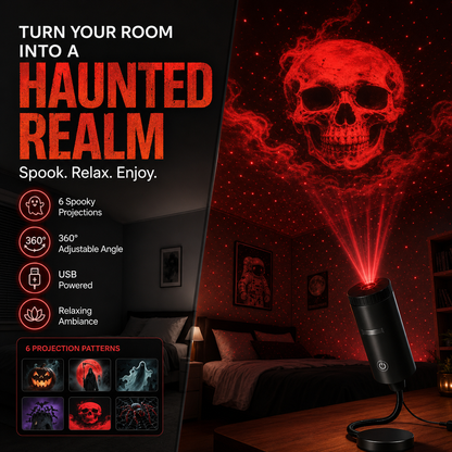 Plug-&-Play HD Star Projector: Halloween 6-Disc Set