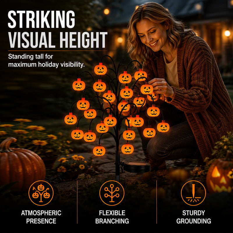 👻Waterproof Halloween Pumpkin Solar Branch Lights