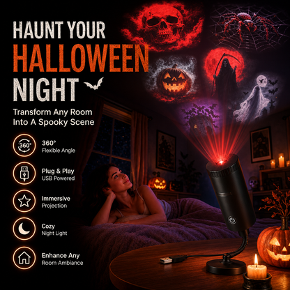 Plug-&-Play HD Star Projector: Halloween 6-Disc Set